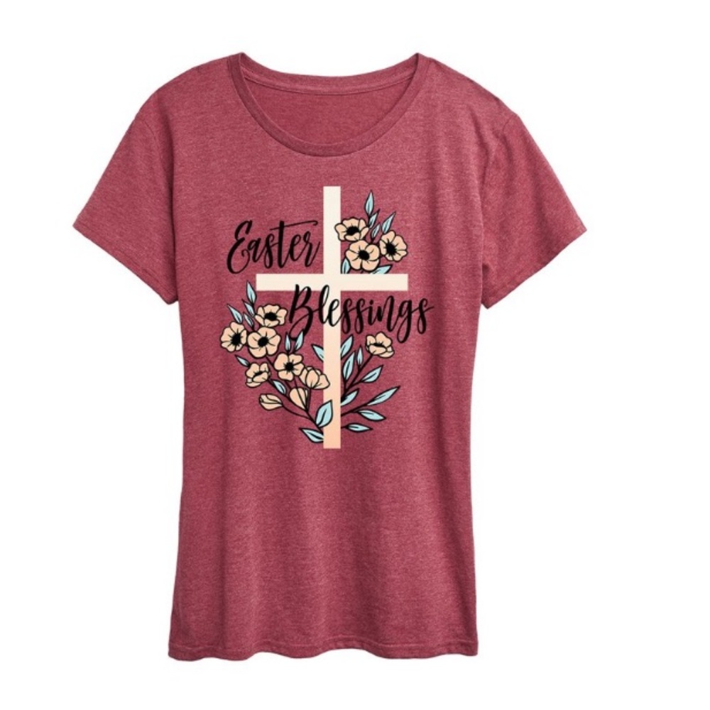 Heather Wine, Easter, blessing, graphic tee - NWOT
